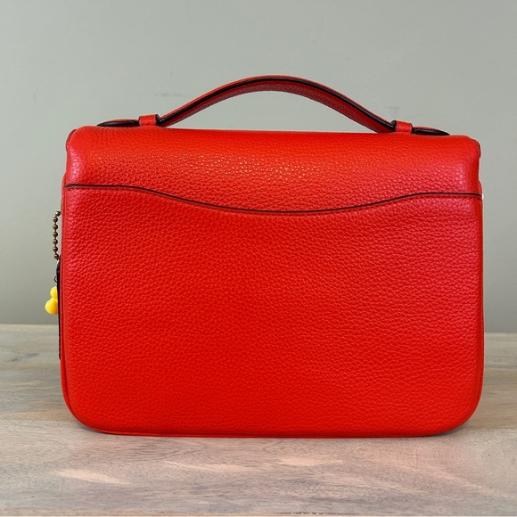 Coach Red Orange Cassie with Custom Pins, NWT! - Picture 4 of 13